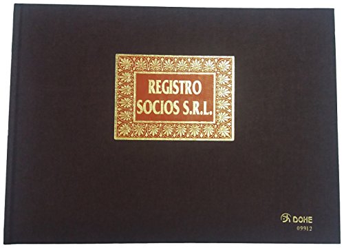 Dohe 9912 - Libro registro, registro de socios S.R.L., folio apaisado